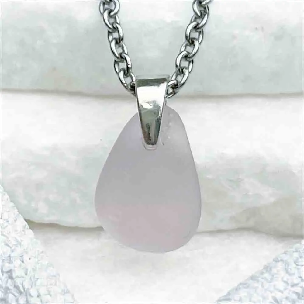 Classic Sun Purple Sea Glass Pendant | 5232