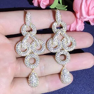 Clear CZ Micro Pave Setting Bowknot AAA  Cubic Zirconia Earrings