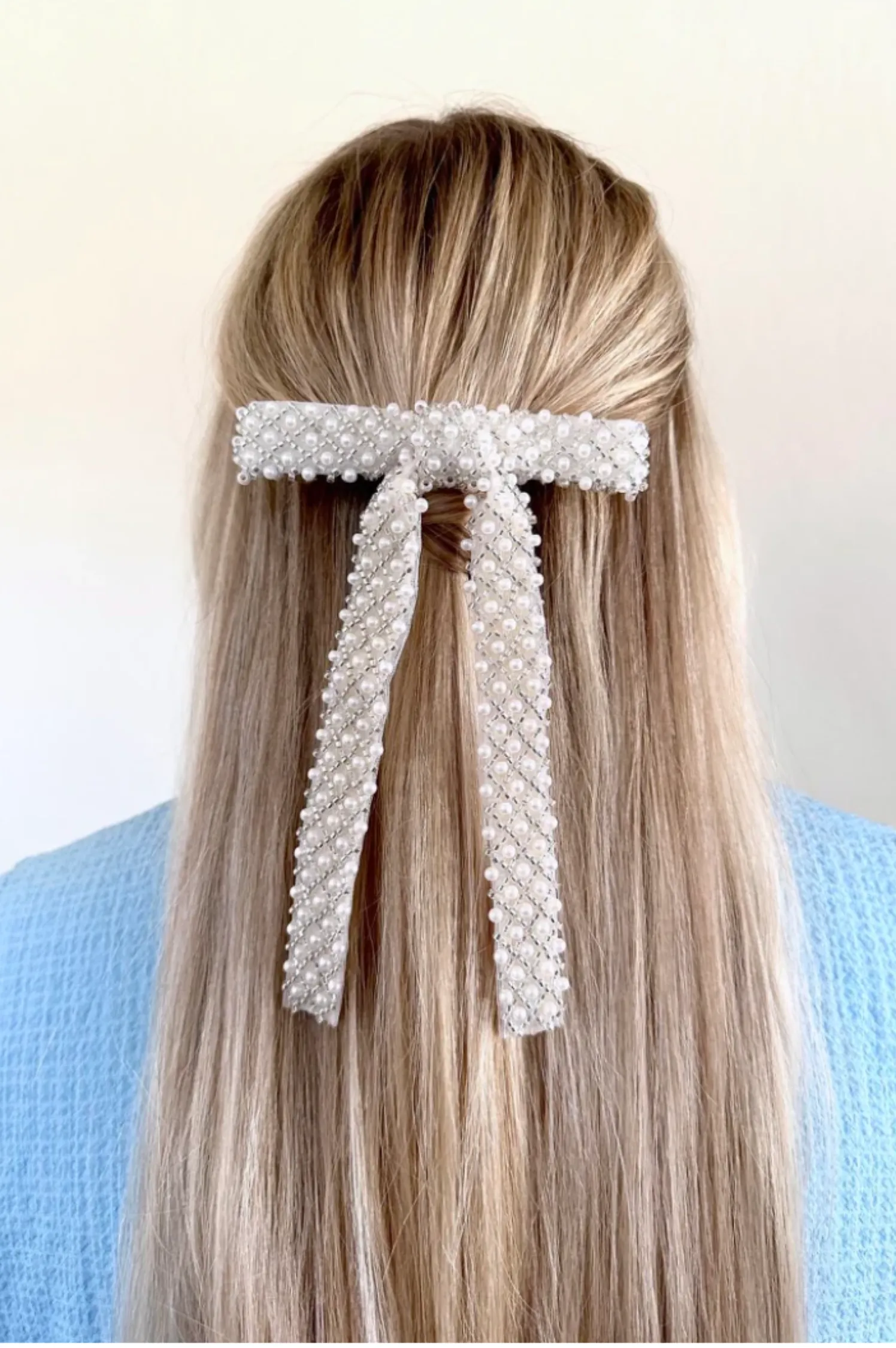 Collins Pearl Bow Barrette