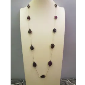 Colored Sapphires Jeweled Chain Necklace