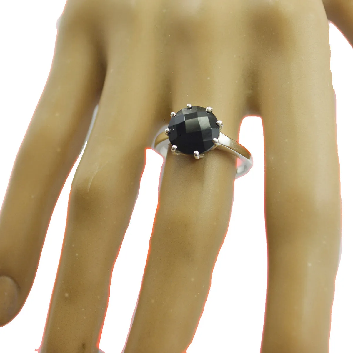 Comely Gemstone Black Onyx 925 Sterling Silver Rings Houston Jewelry