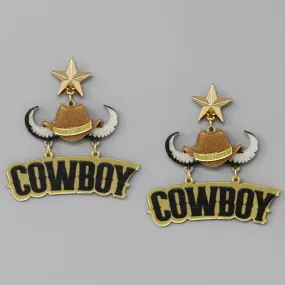 Cowboy Hat Western Theme Acrylic Earrings