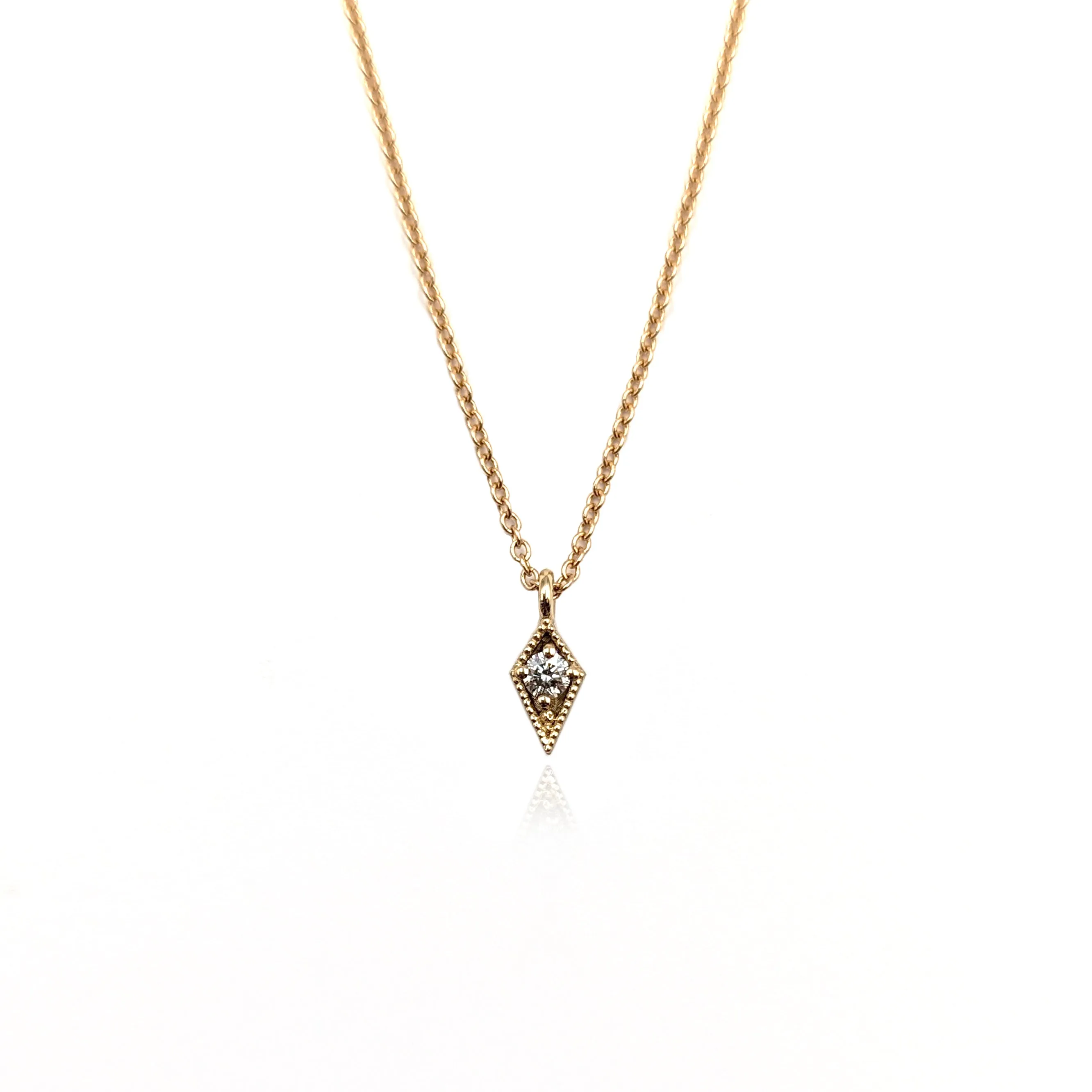 Diamond Charm Pendant, Gold