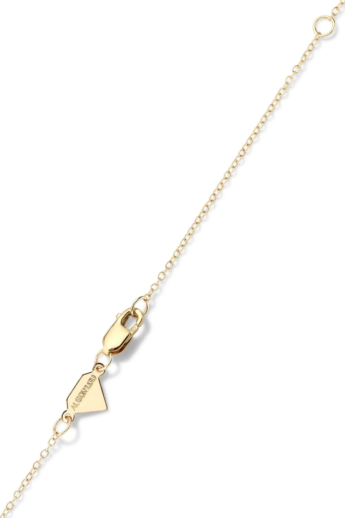 Diamond Letter with Enamel Shadow Necklace - In Stock