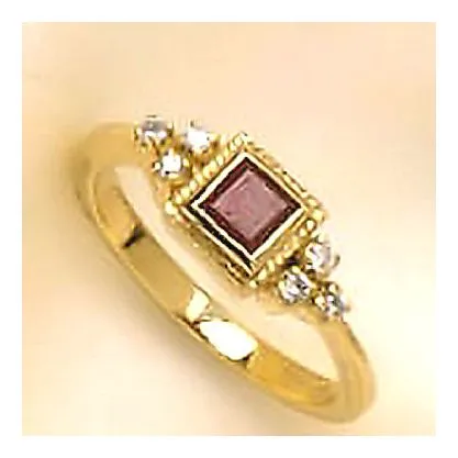 Dorothy 14k Gold, Ruby and Diamond Ring