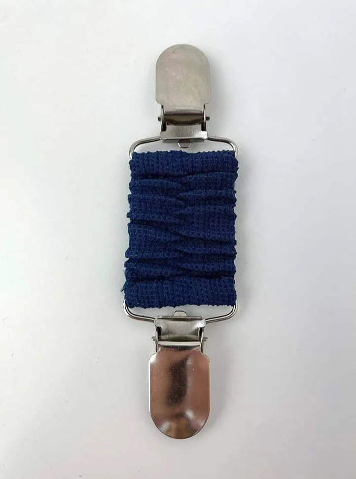 Elasticated Ruched Cinch Clip - Navy