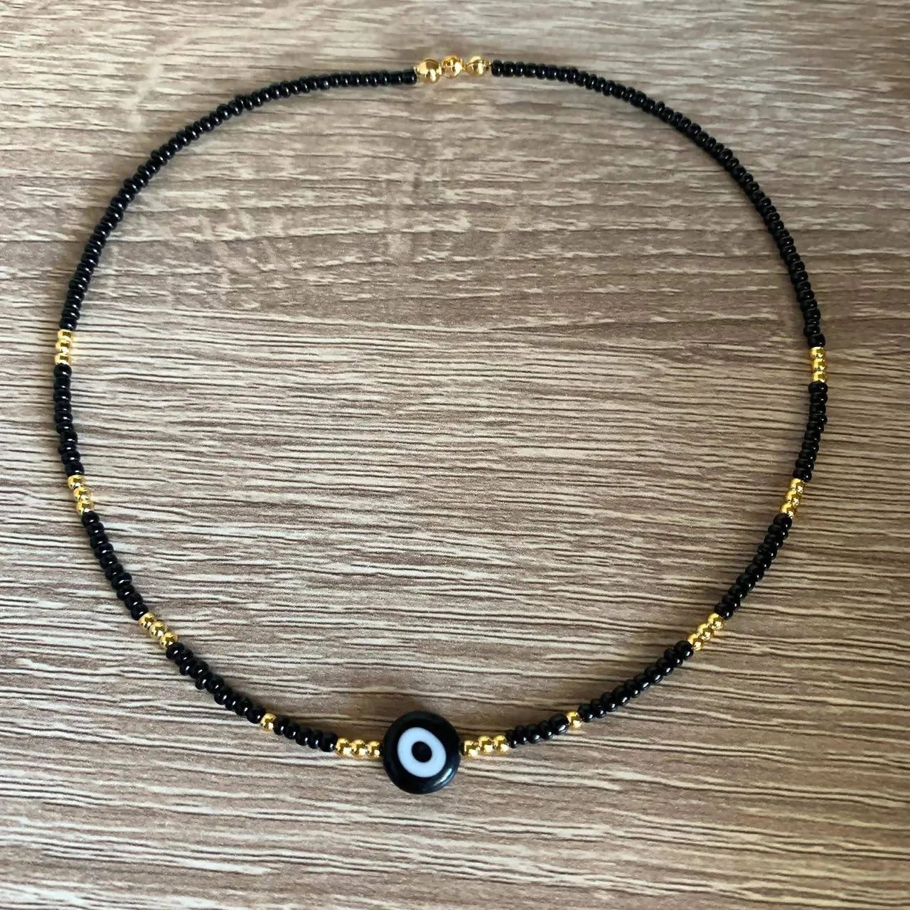 Evil eye black choker