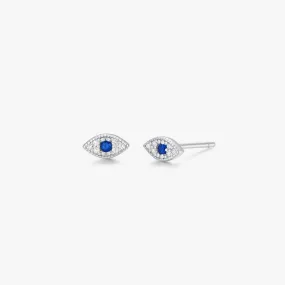 Evil Eye Studs in Silver