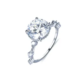 Exquisite Halo Round Cut Wedding Ring