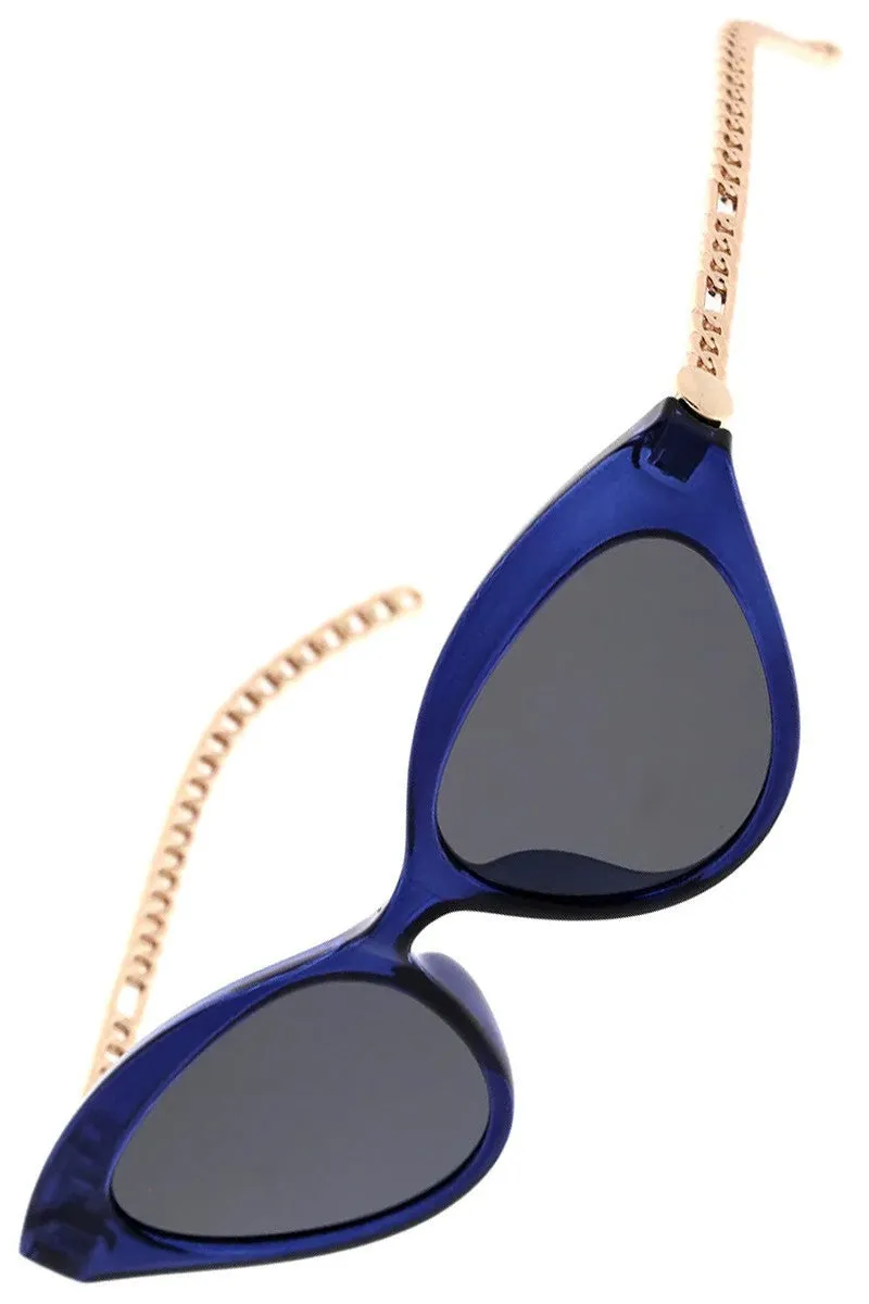 Eye Candy Cat Eye Sunglasses (Cobalt Blue / Black Shades )