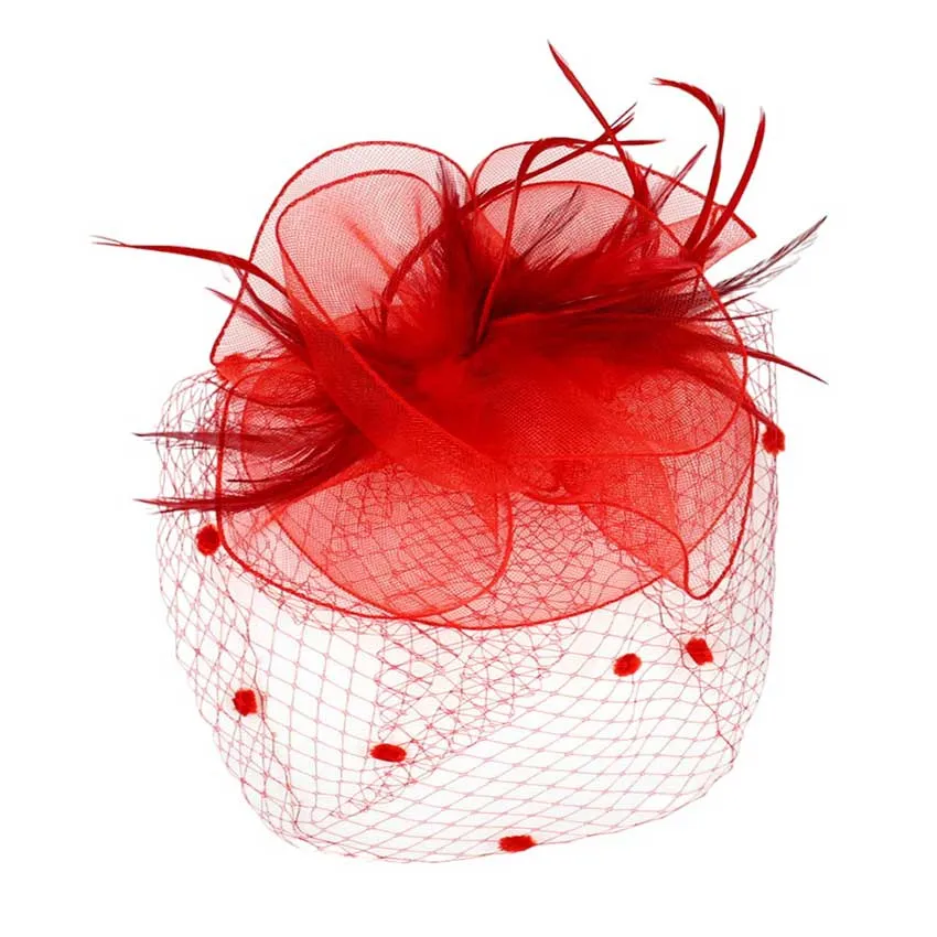 Feather Mesh Flower Fascinator Headband