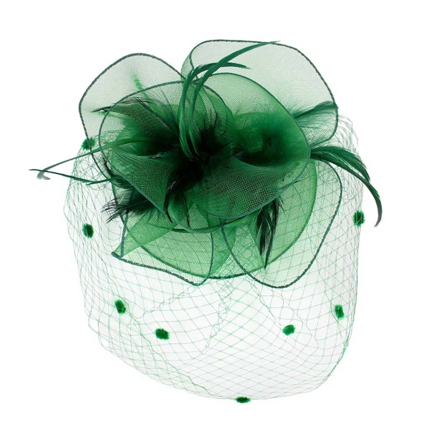 Feather Mesh Flower Fascinator Headband