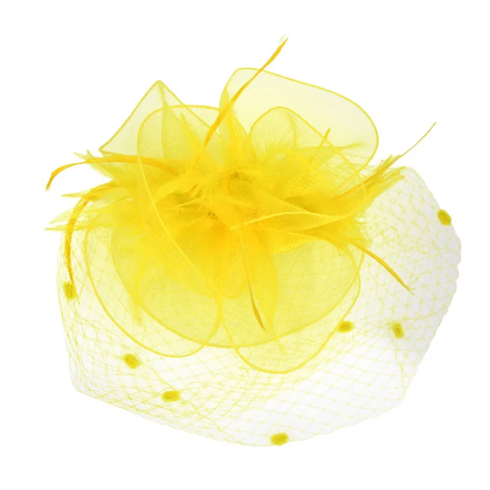 Feather Mesh Flower Fascinator Headband