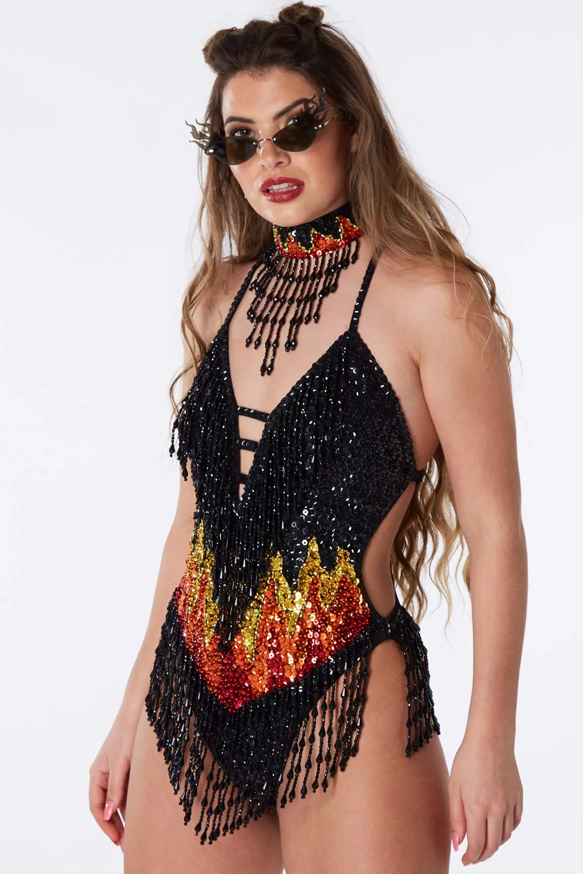 FIRESTARTER Sequin Choker