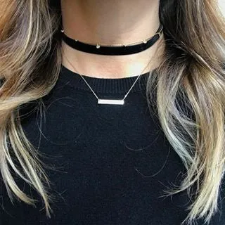 FLOATING DIAMONDS CHOKER NECKLACE