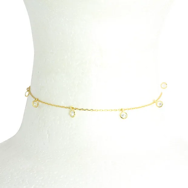 FLOATING DIAMONDS CHOKER NECKLACE