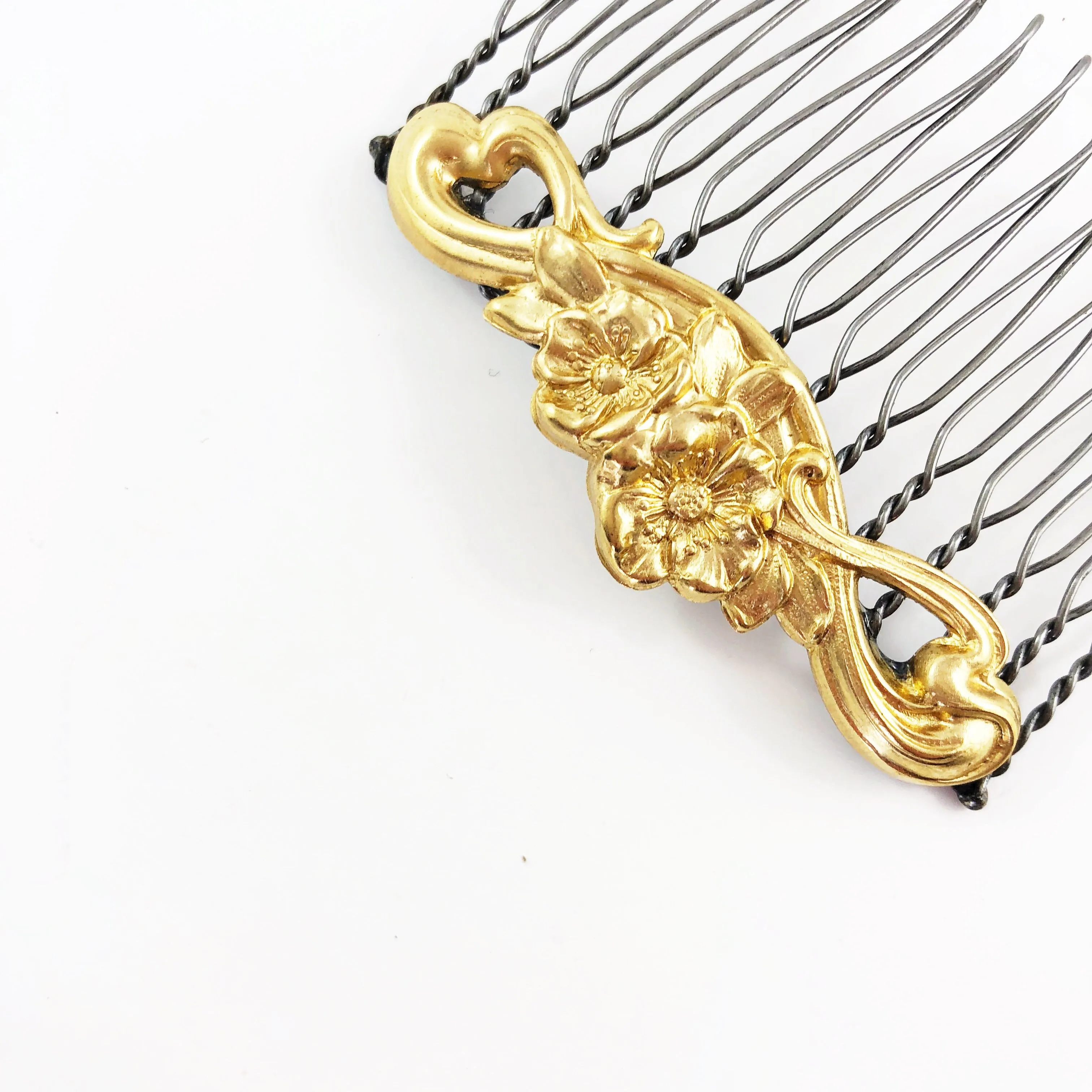 Flower Scroll Medium Hair Comb