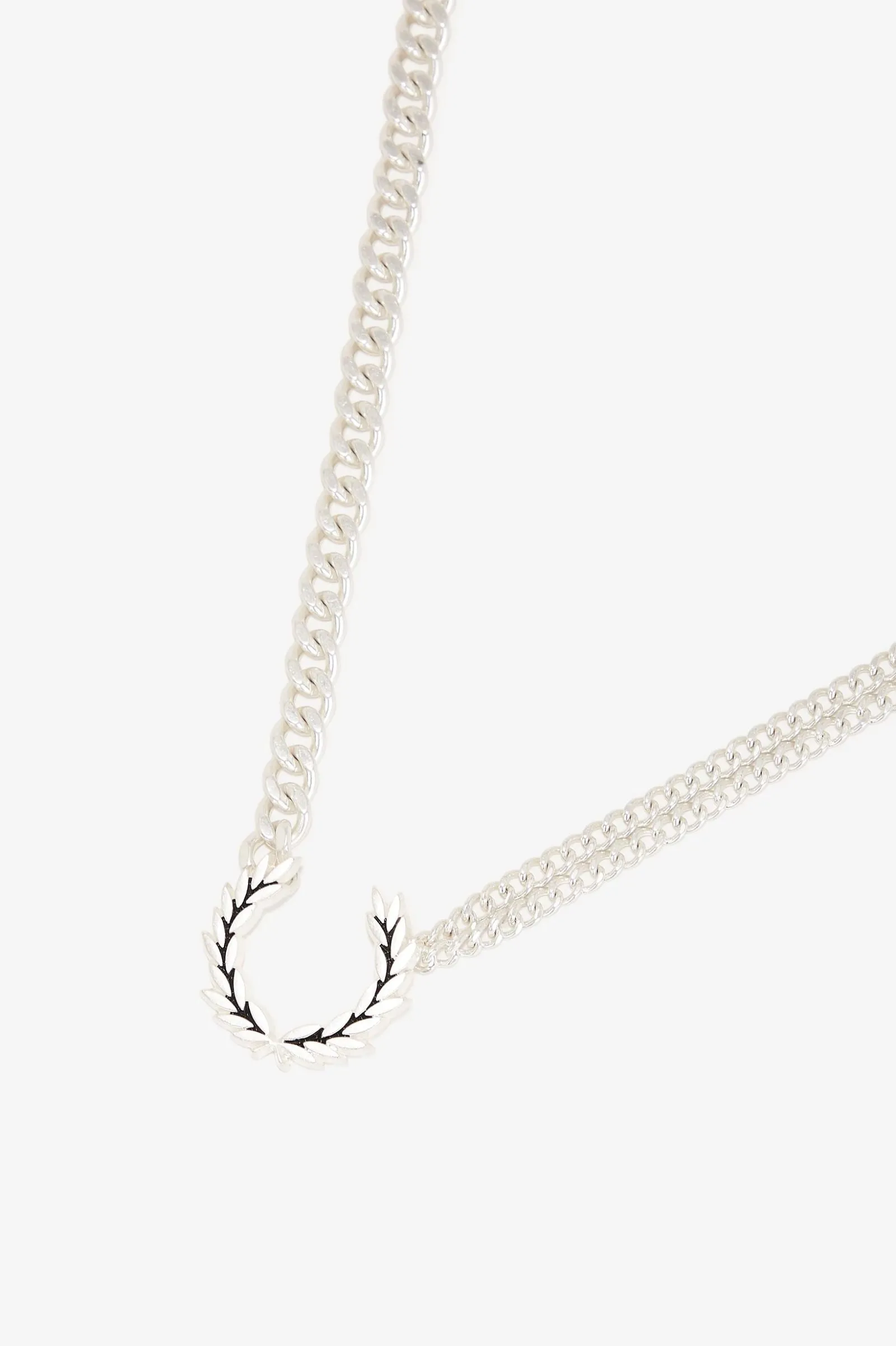 Fred Perry Double Chain Laurel Wreath Necklace