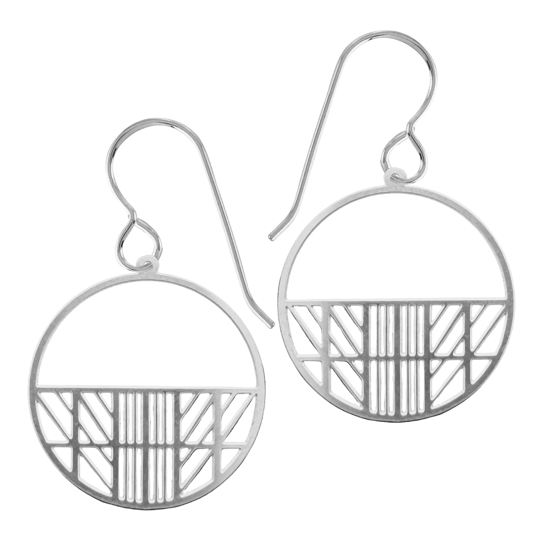 Geometric Circle Earrings