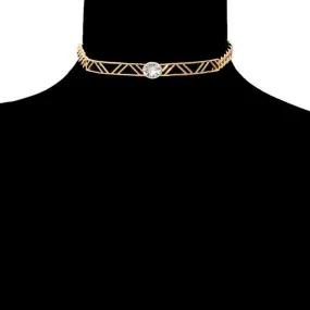 Gold Chain and Stone Choker