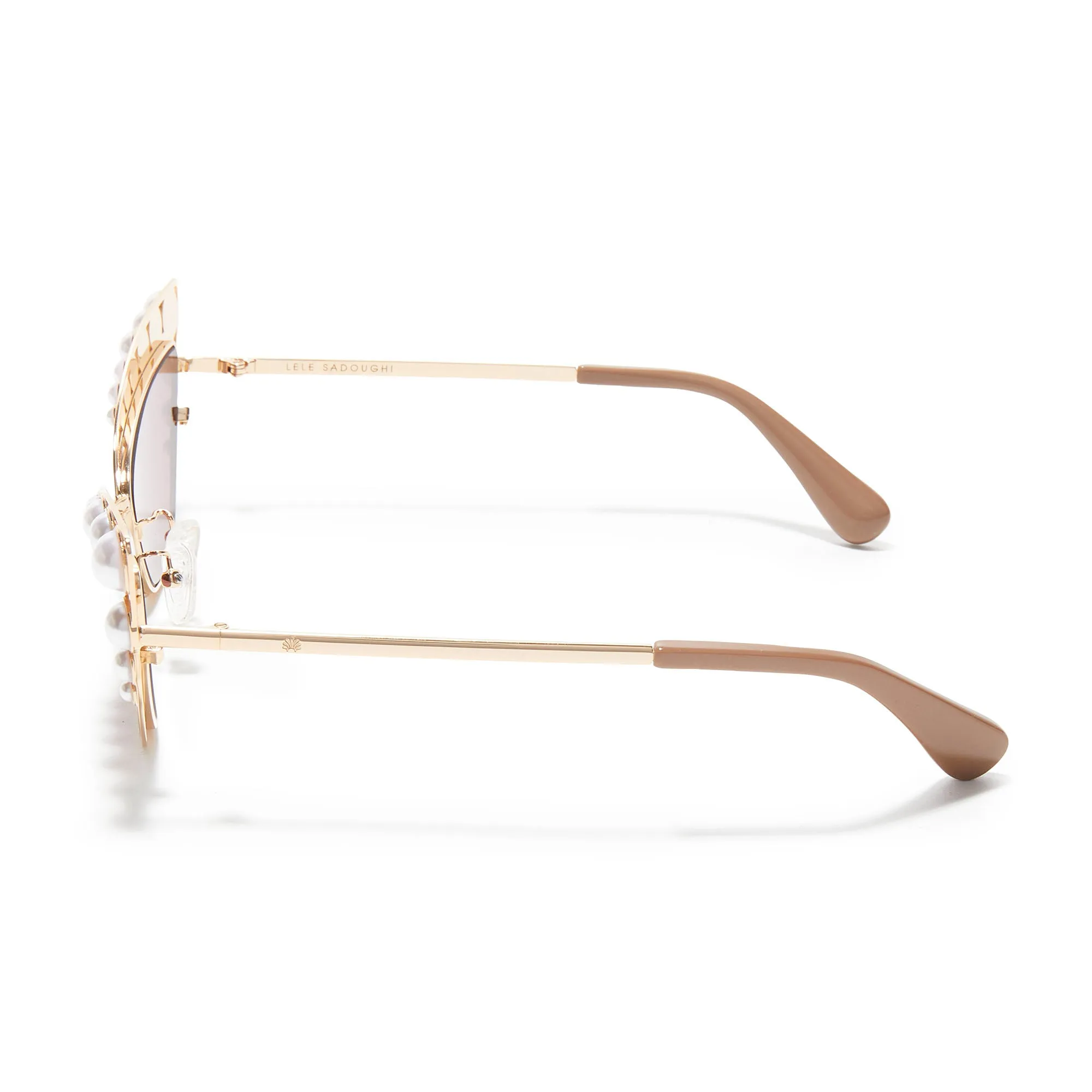 GOLD ELTON CAT-EYE SUNGLASSES