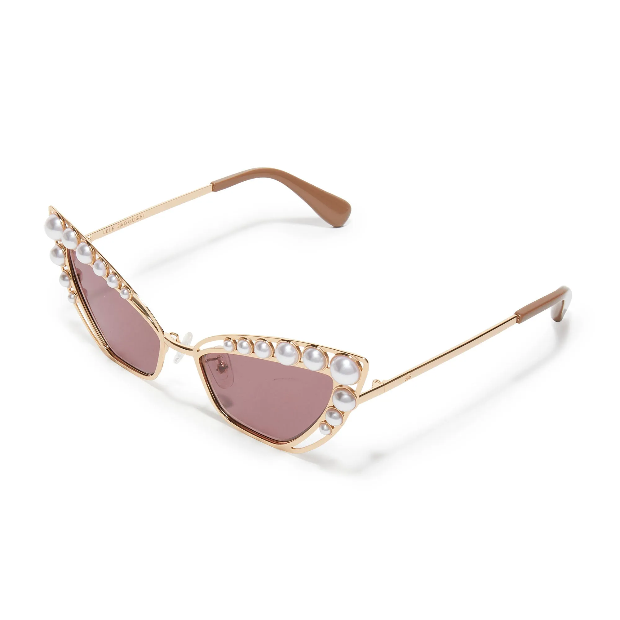 GOLD ELTON CAT-EYE SUNGLASSES