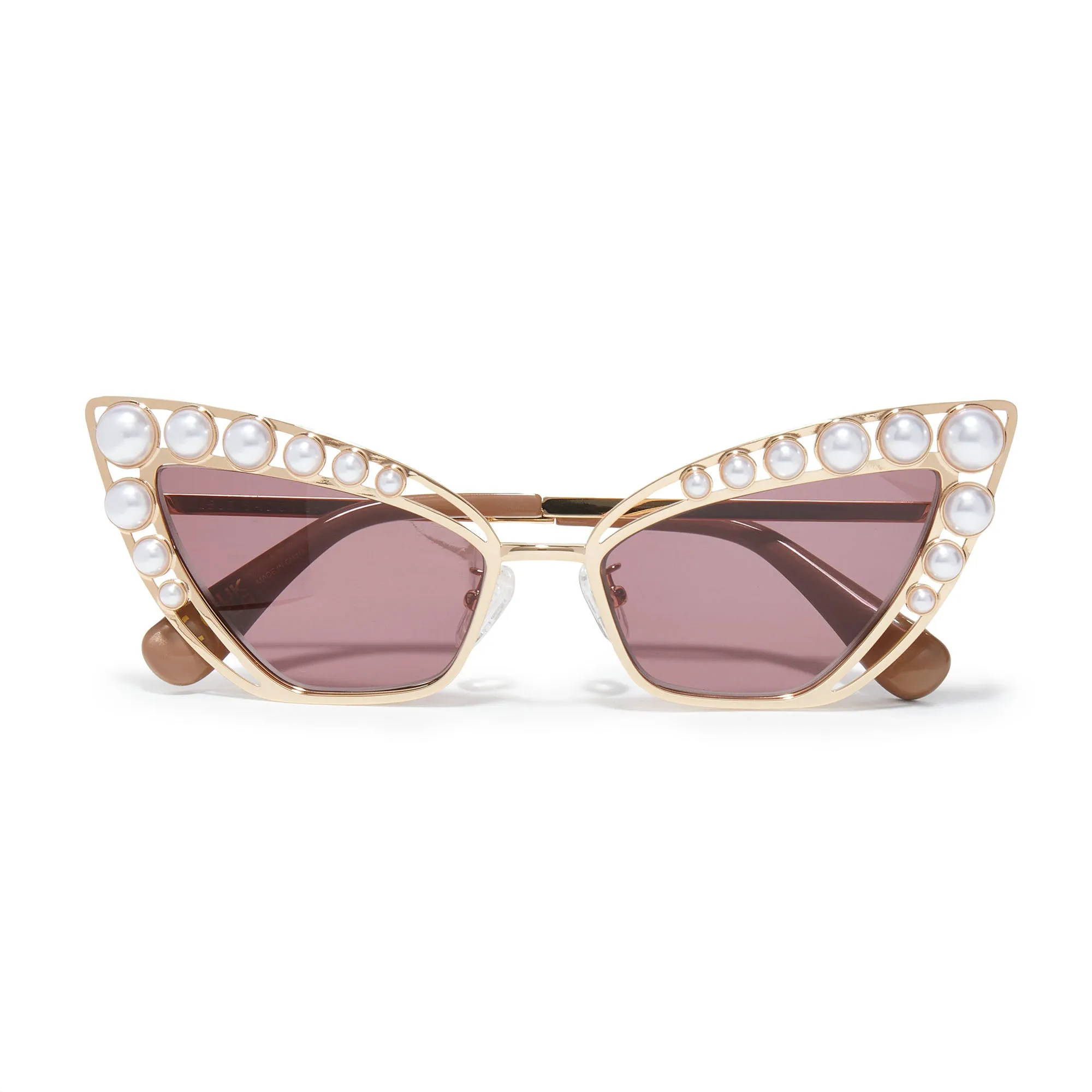 GOLD ELTON CAT-EYE SUNGLASSES