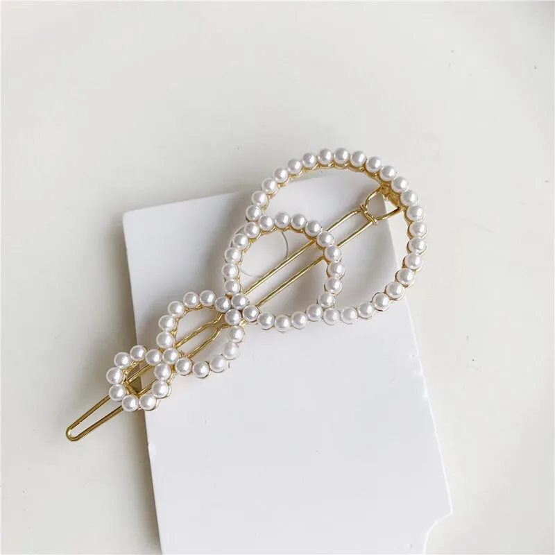 Hair Barrettes with Mini Pearl Beads - 5 Styles - LAST CHANCE / FINAL SALE