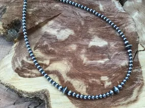 Handmade Graduated Navajo Pearl Choker Necklace - 14