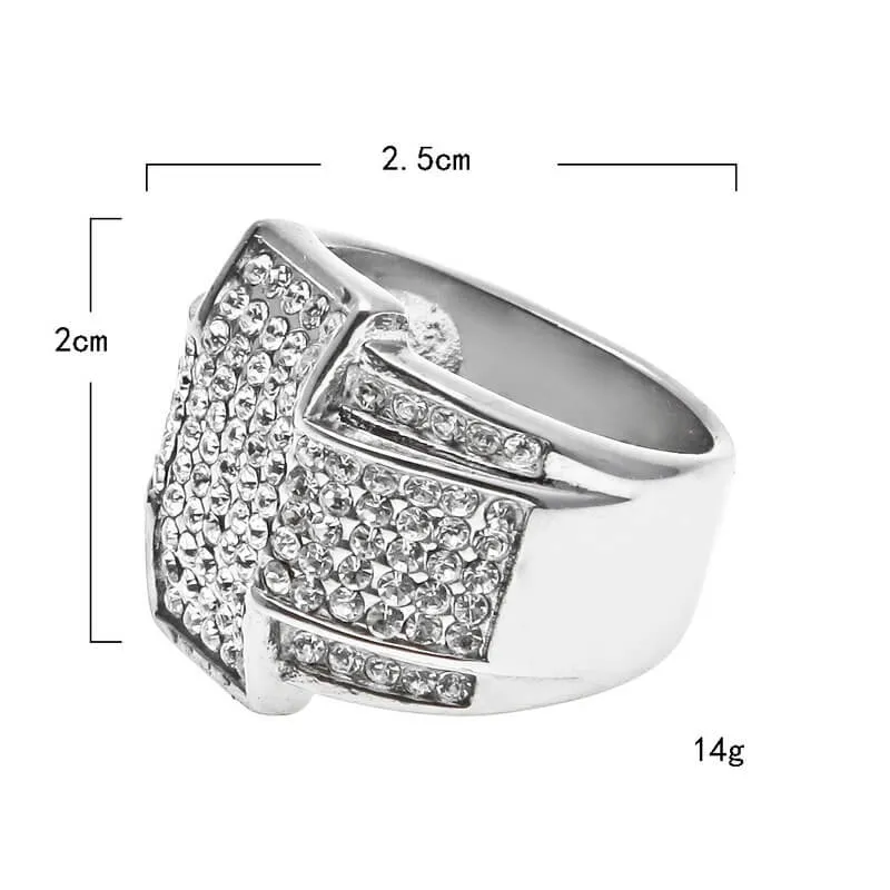 Hip Hop Cross Diamond Ring