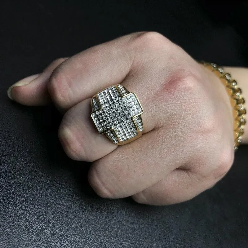 Hip Hop Cross Diamond Ring