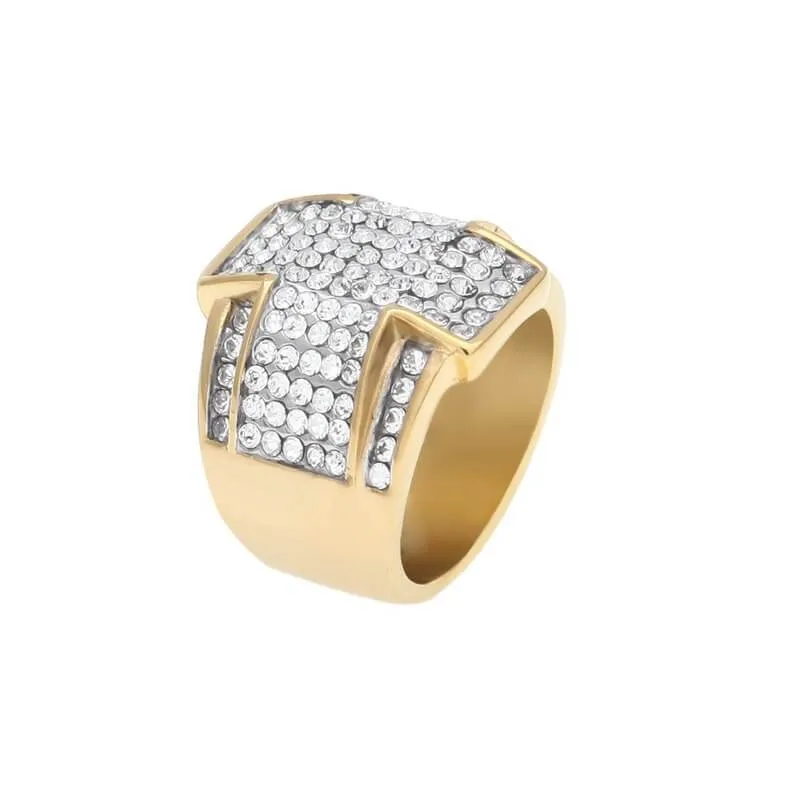 Hip Hop Cross Diamond Ring