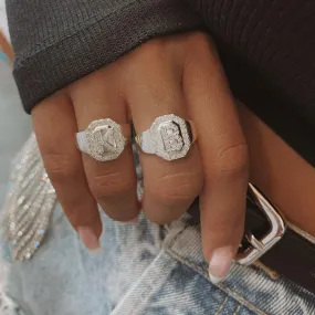 Initial Ring Personalized sterling silver rings with a letter