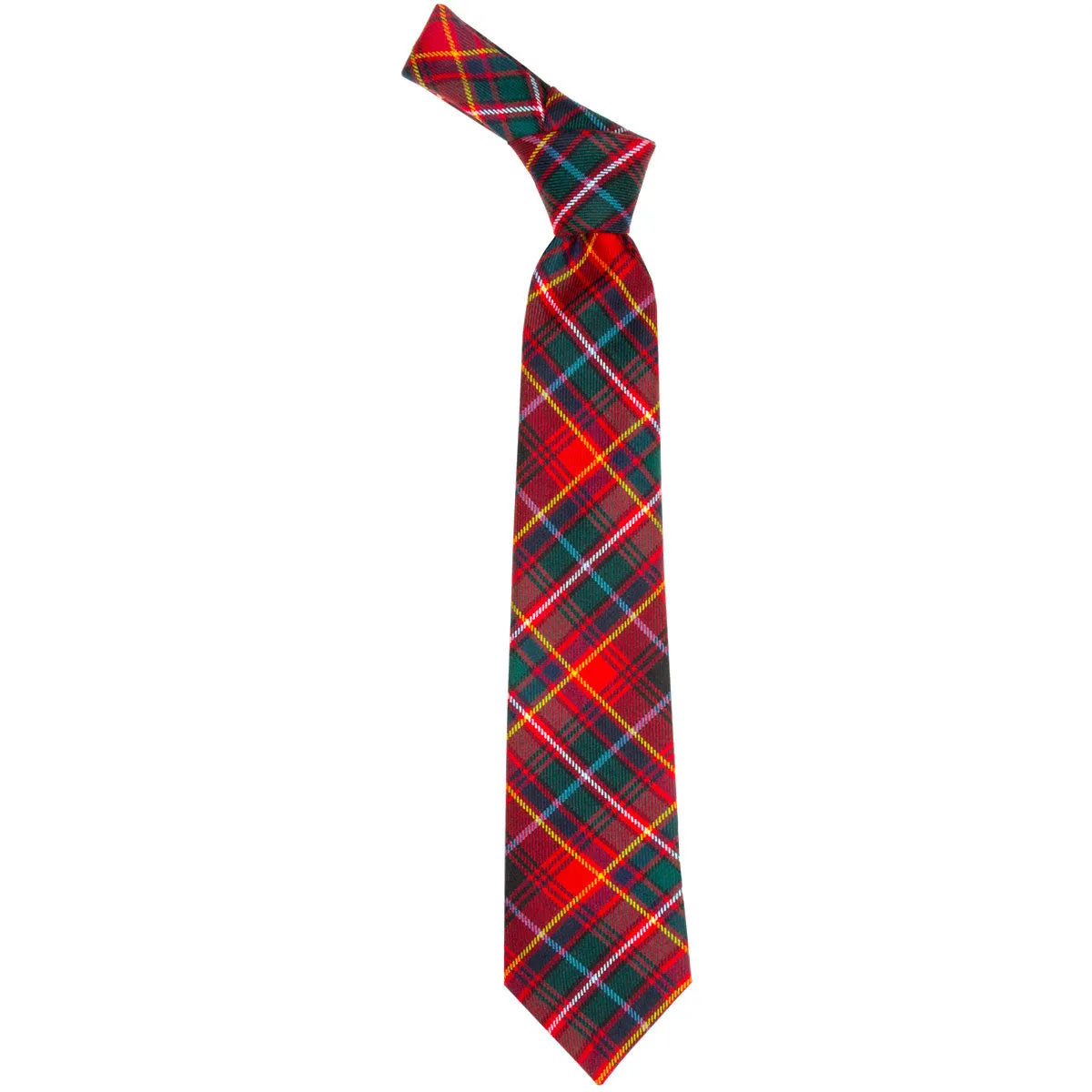 Innes Red Modern Tartan Tie