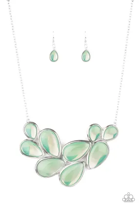 Iridescently Irresistible - Green Paparazzi Necklace