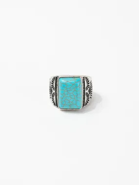 Jayne Western Stone Signet Adjustable Stretch Ring