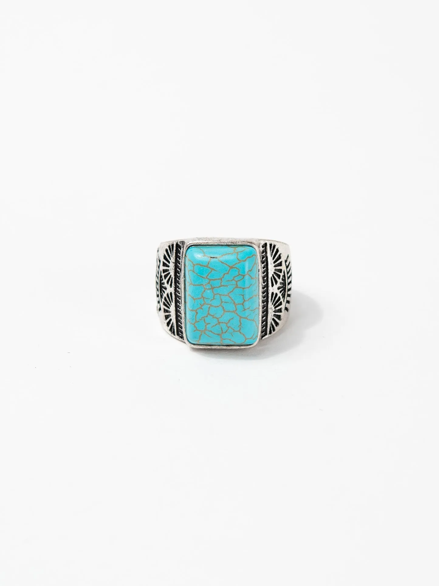 Jayne Western Stone Signet Adjustable Stretch Ring