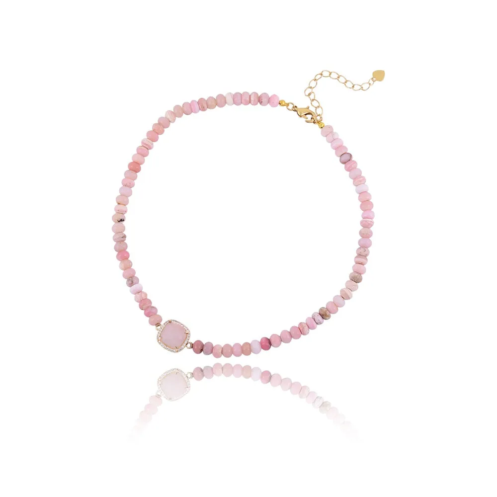 Julia Pink Opal Choker Necklace