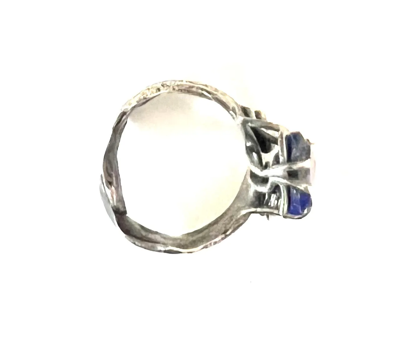 Lapis Silver and Bronze Ring