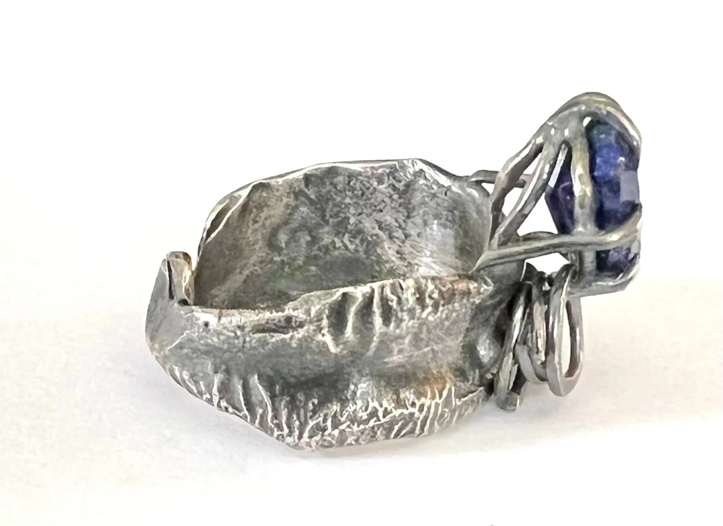 Lapis Silver and Bronze Ring