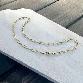 Layer me! Paper-clip style necklace.