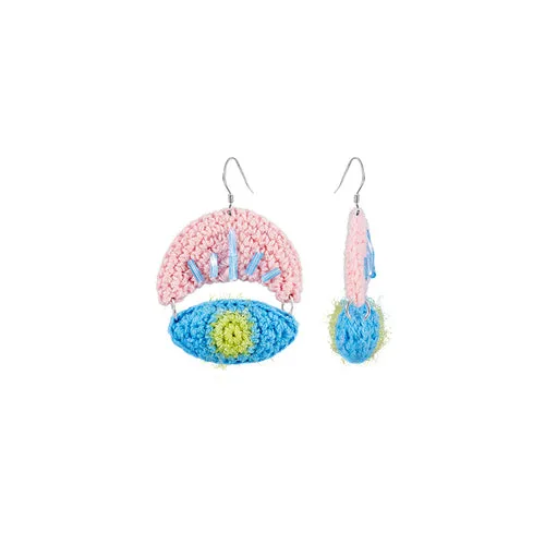 LB Pink Eyes Unique Exaggerated Earrings LOJL33