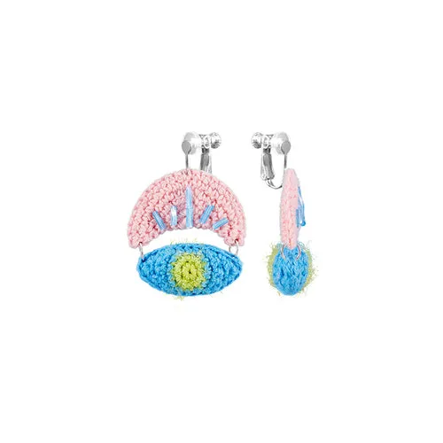 LB Pink Eyes Unique Exaggerated Earrings LOJL33