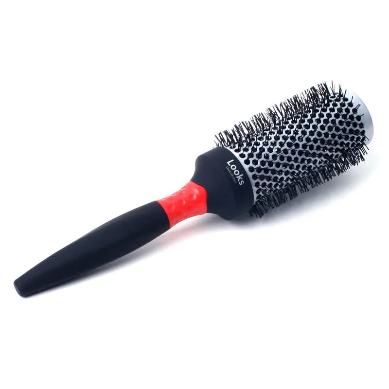 Looks Hot Curling Hair Brushes Combs Beauty Styling Professional Made in Korea