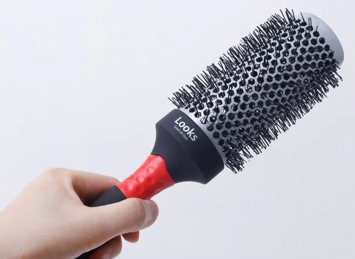 Looks Hot Curling Hair Brushes Combs Beauty Styling Professional Made in Korea