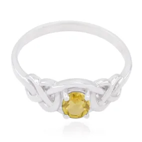 Lovesome Stone Citrine 925 Sterling Silver Rings St. Patricks Day