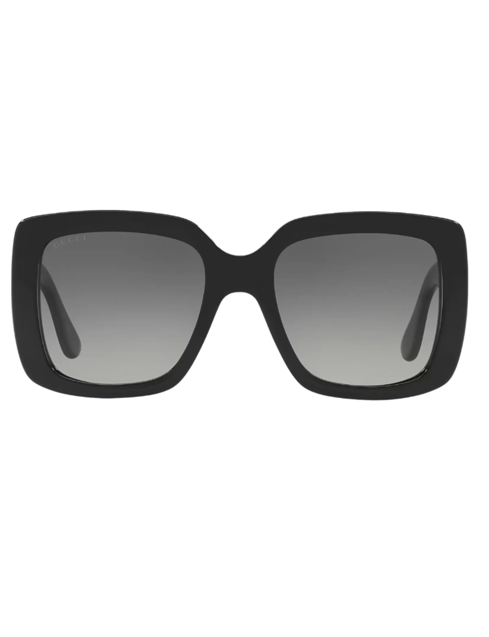 Luxury Square Sunglasses, Black/Grey