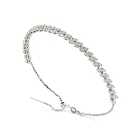 Marquise Style Round Moissanite Bracelet