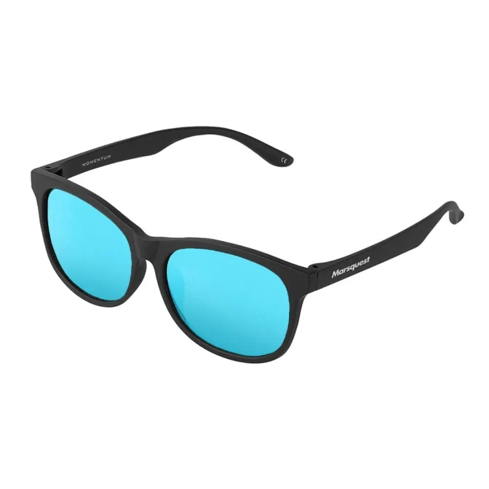 Marsquest Momentum Sunglasses - Carbon Black & Neon Blue