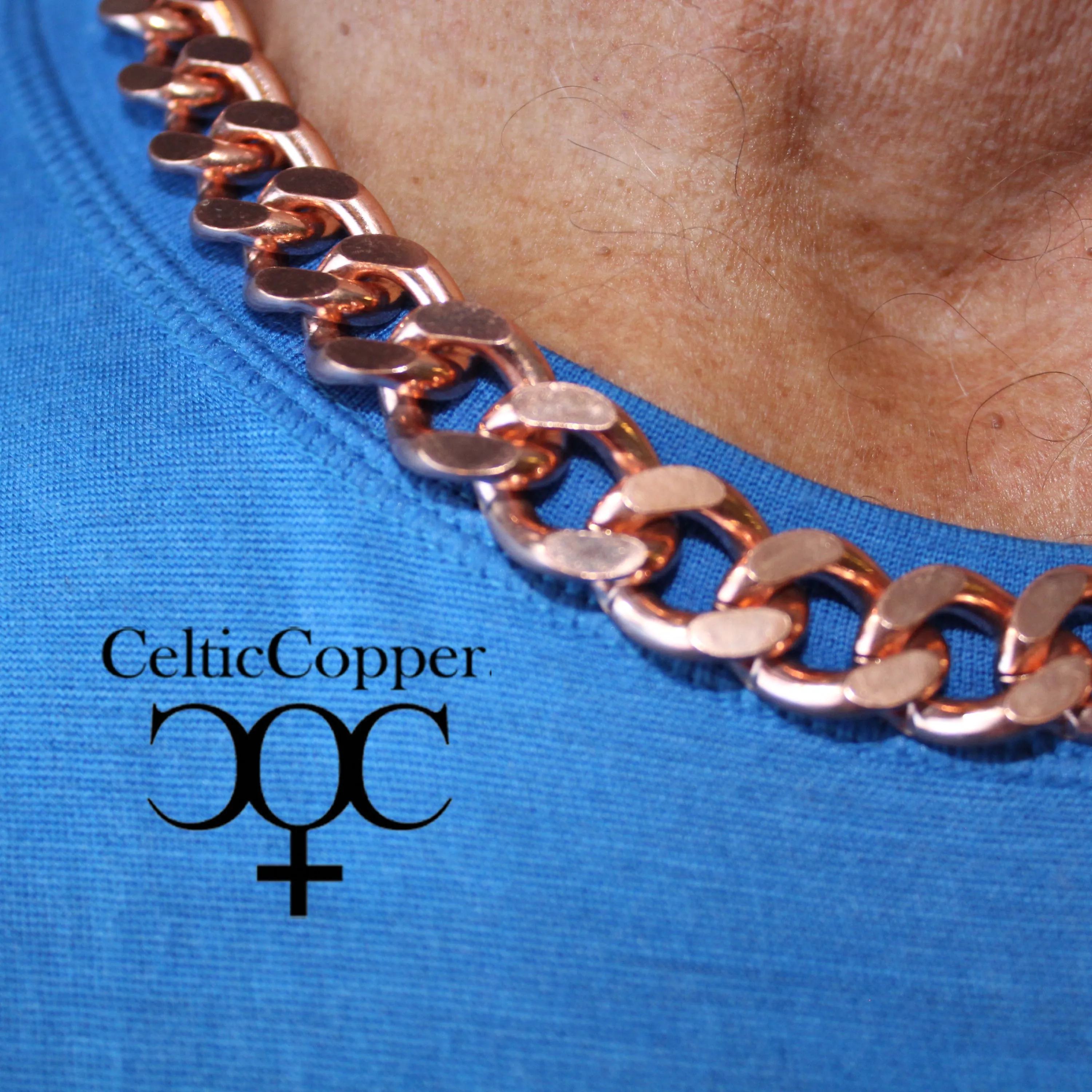 Men's Custom Necklace Chain NC162M Super Chunky 16mm Solid Copper Curb Chain Necklace Custom Size Chain